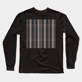 Dark Academia Aesthetic Artair 1 Hand Drawn Textured Plaid Pattern Long Sleeve T-Shirt